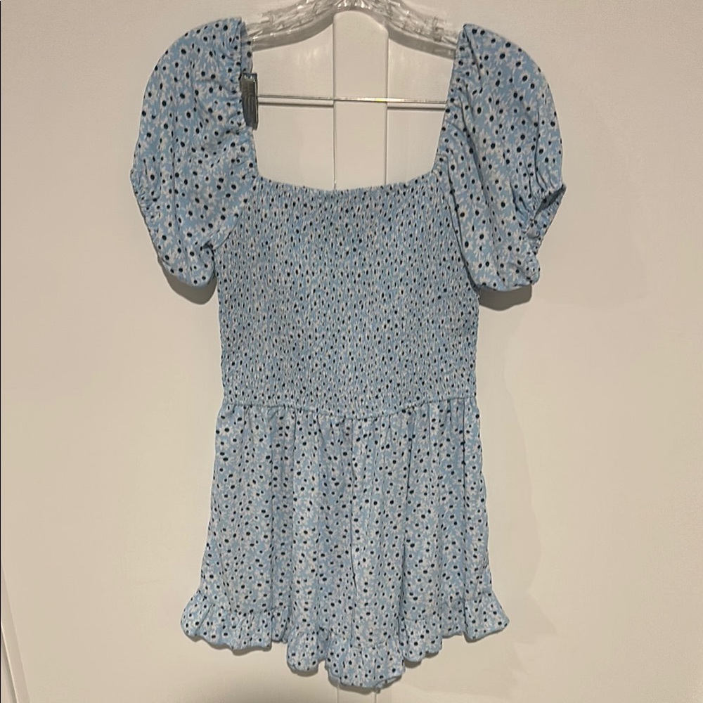 Blue Floral Women's Top